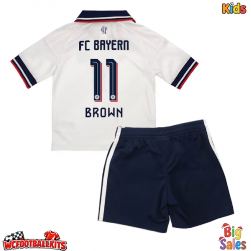 Bayern Munich Nathaniel Brown #11 Replica Away Stadium Kit for Kids 2026-27 Short Sleeve (+ pants)